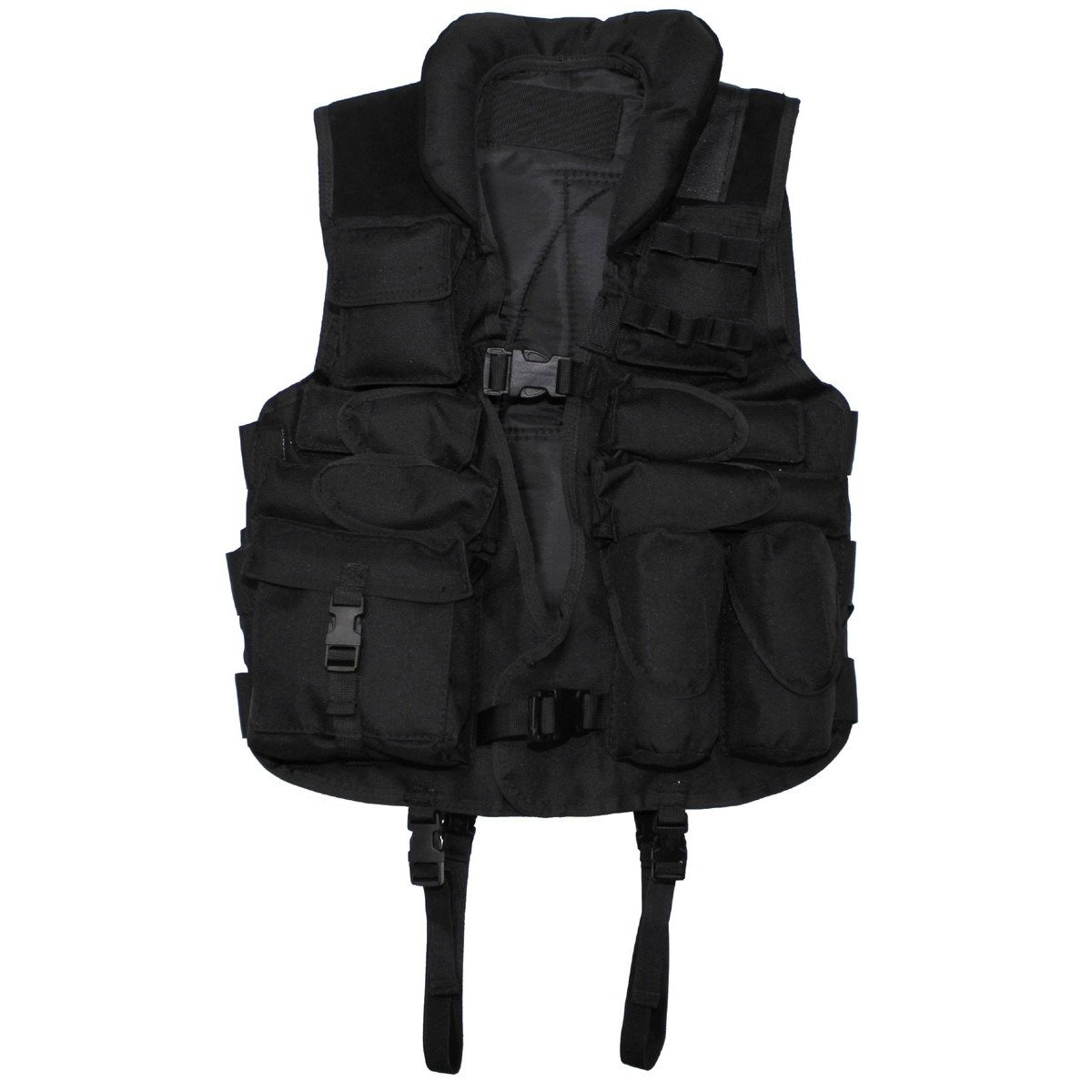 Tactical Vest, with leather, Black Military Tactical \ Military