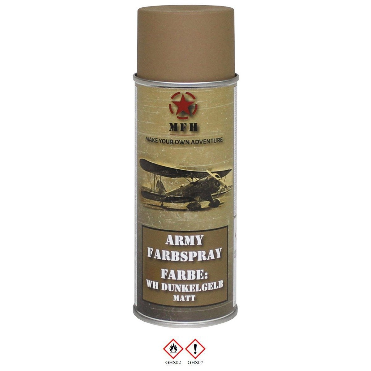 Army Spray Paint, WH DARK YELLOW, mat, 400 ml Military Tactical
