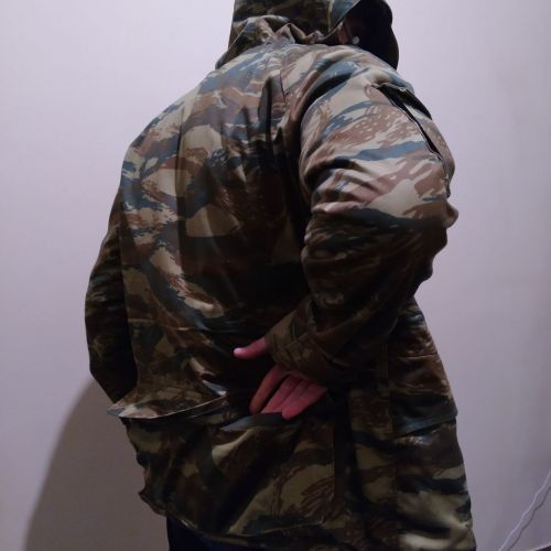 FIELD JACKET WITH LINING - US TYPE M65 - GREEK ARMY MILITARY SURPLUS - GREEK CAMO - USED FIELD JACKET WITH LINING - US TYPE M65 - GREEK ARMY MILITARY SURPLUS - GREEK CAMO - USED