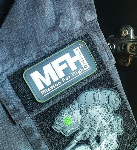 Patch, emblema MFH, black, 3D, 7,5 x 4 cm Patch, emblema MFH, black, 3D, 7,5 x 4 cm