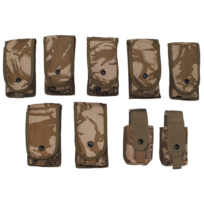 GB Ammo Pouch Set, 9 pieces, DPM desert, like new Military Surplus