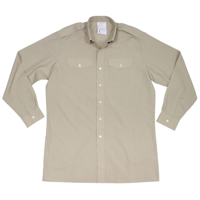 LONG SLEEVE SHIRT KHAKI BRITISH MILITARY SURPLUS LIKE NEW Military Surplus \ Used