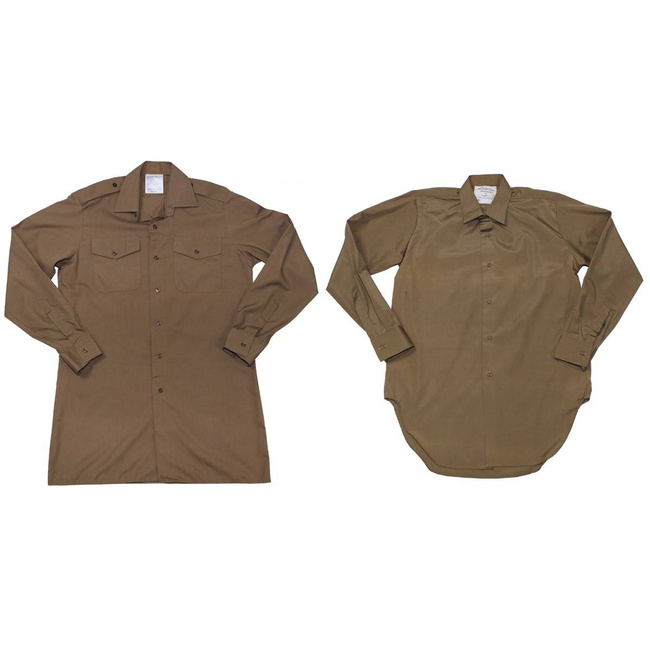 LONG SLEEVE SHIRT KHAKI BRITISH MILITARY SURPLUS USED Military
