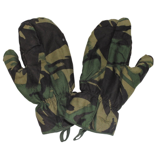GB mittens, DPM camo, lined, trigger finger, used Military Surplus