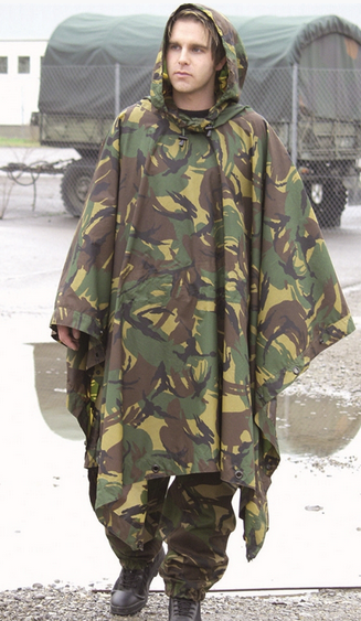 Dutch Army DPM Camo Poncho Used Military Surplus \ Used Clothing