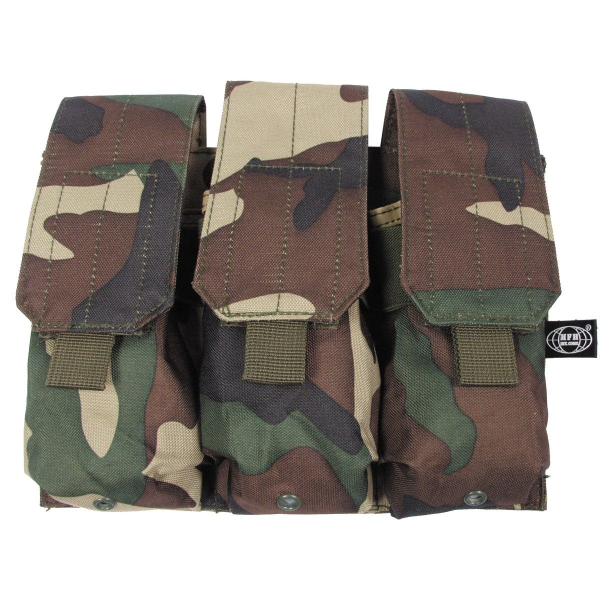Ammo Pouch, triple, "Molle", woodland 8 Military Tactical \ Bags & Pouches \ Belt Pouches