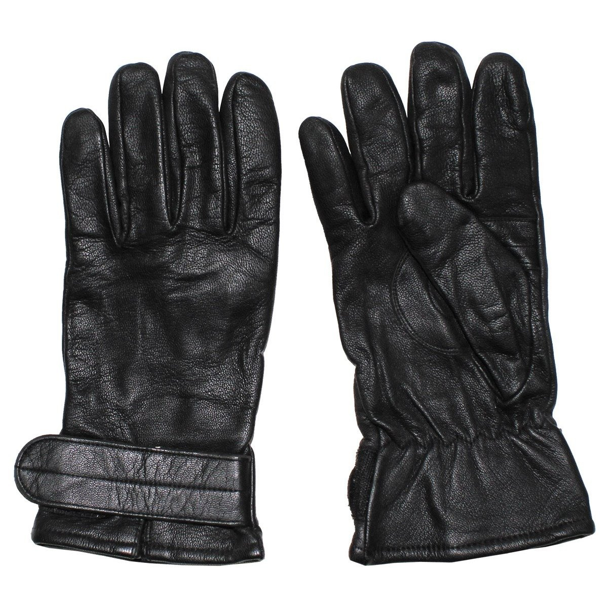 Austr.leather gloves, lined, black, used Military Surplus \ Used Clothing \ Gloves & Mittens