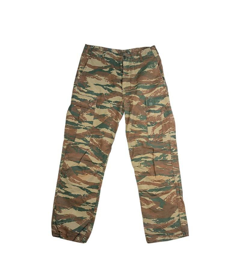 BDU FIELD PANTS GREEK LIZARD CAMO MILITARY SURPLUS USED