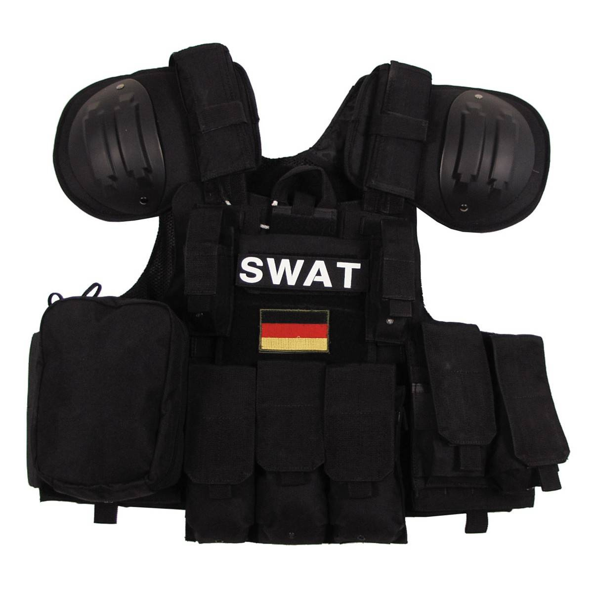 COMBAT VEST "SWAT" WITH QUICK RELEASE MFH® BLACK Black Police