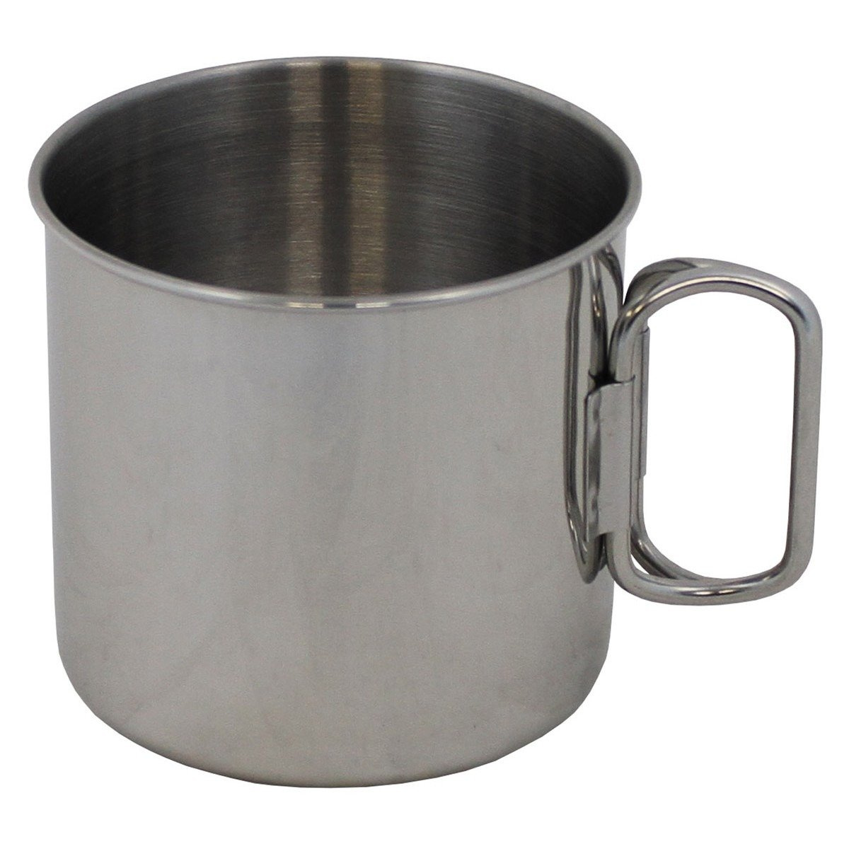 Cup, stainless steel, folding handles, 450 ml Trekking \ Camping