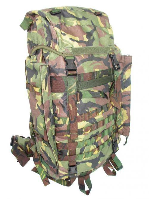 DUTCH BACKPACK 60 LITERS SIDE BAGS DPM CAMO USED Military