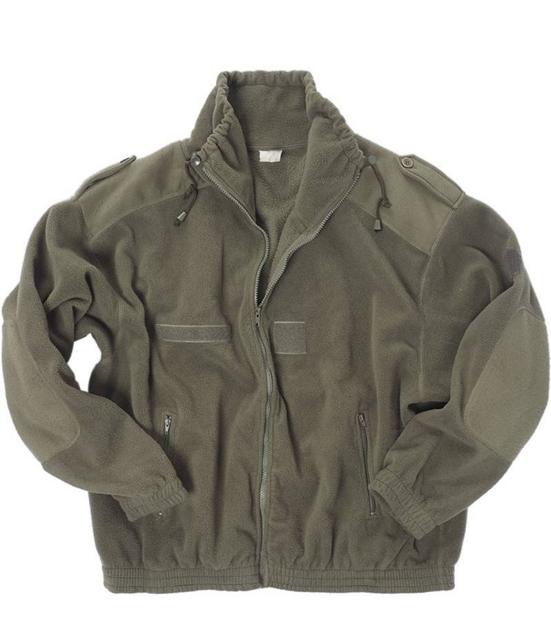 FRENCH COLD WEATHER FLEECE JACKET OD MILITARY SURPLUS USED
