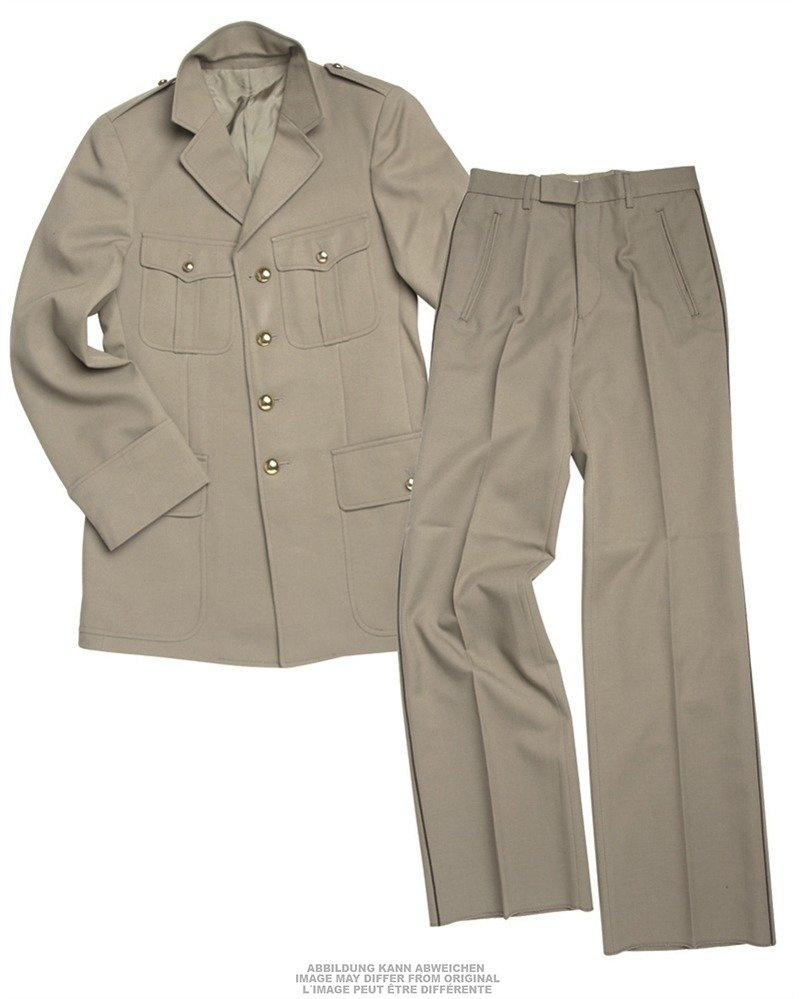 FRENCH KHAKI UNIFORM WITH PANTS USED Military Surplus \ Used Clothing