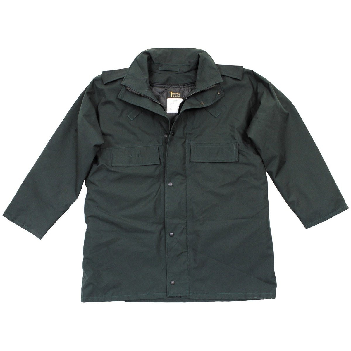 GB Rain Jacket, "POLICE", green, with lining, used Military Surplus \ Used Clothing \ Jackets