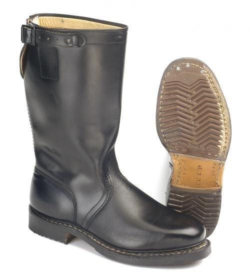 GERMAN ARMY BLACK LEATHER JACKBOOTS USED Military Surplus \ Used