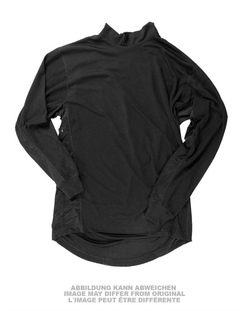 GERMAN UNDERSHIRT LONG SLEEVES BLACK USED Military Surplus