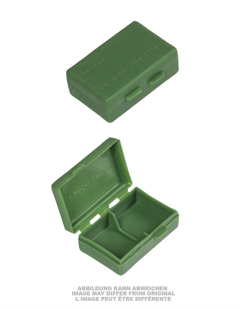 GERMAN UTILITY BOX FOR EAR PLUGS LIKE NEW Military Surplus \ Used