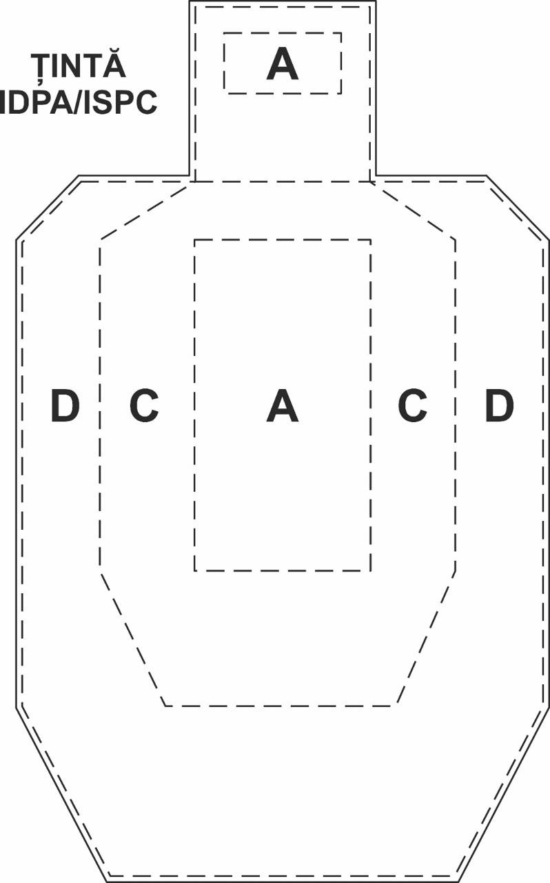 IDPA IPSC CARDBOARD TARGETS 75 x 45 CM SET OF 10 PIECES Self