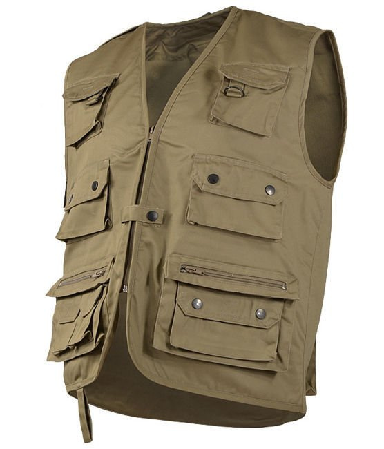 Khaki HUNTING AND FISHING VEST Khaki Apparel \ Vests \ Hunting