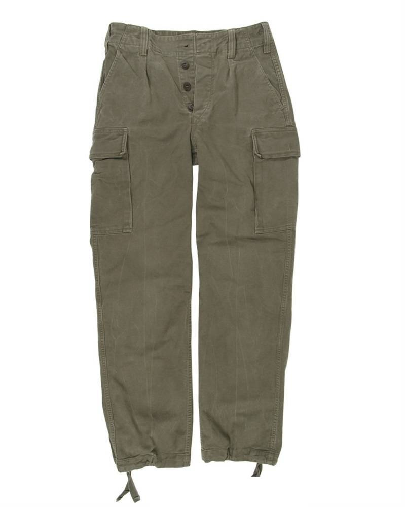 MOLESKIN PANTS OLIVE GREEN MILITARY SURPLUS BUNDESWEHR ARMY USED