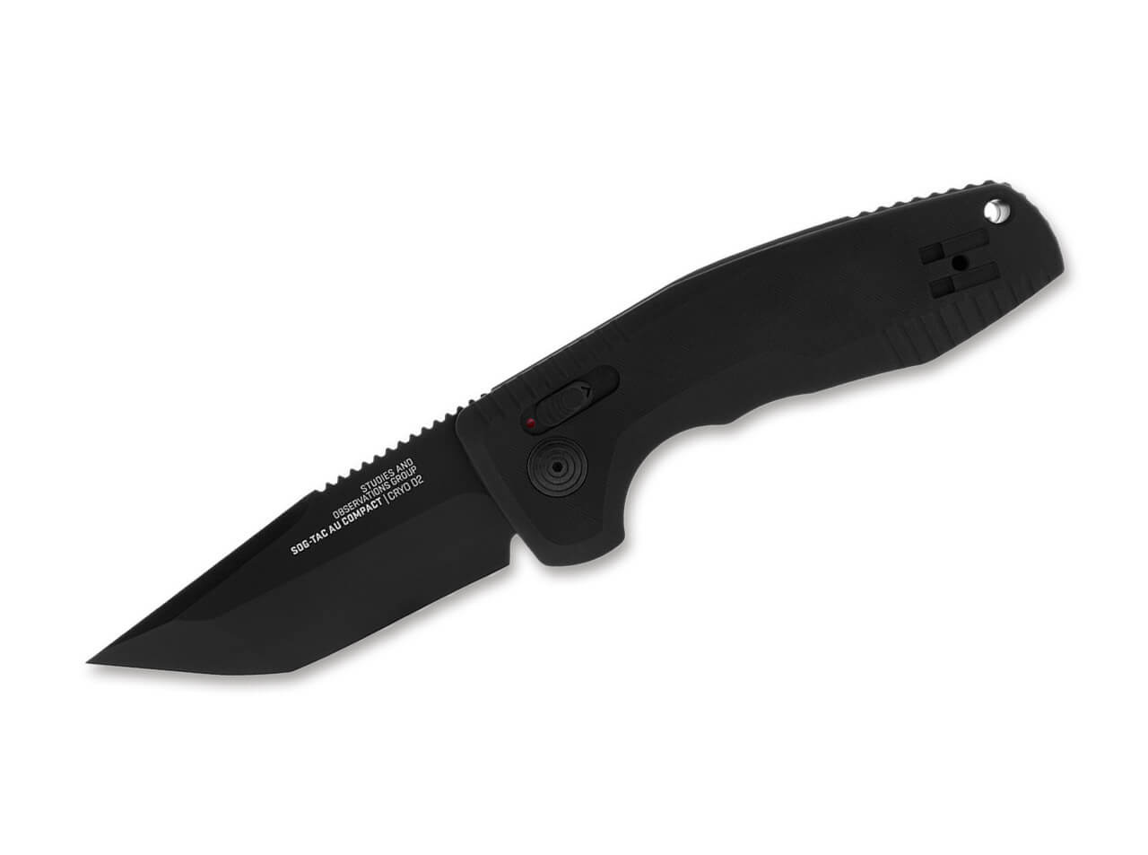 POCKET KNIFE SOGTAC AU COMPACT STRAIGHT EDGE BLACK D2 blade Knives