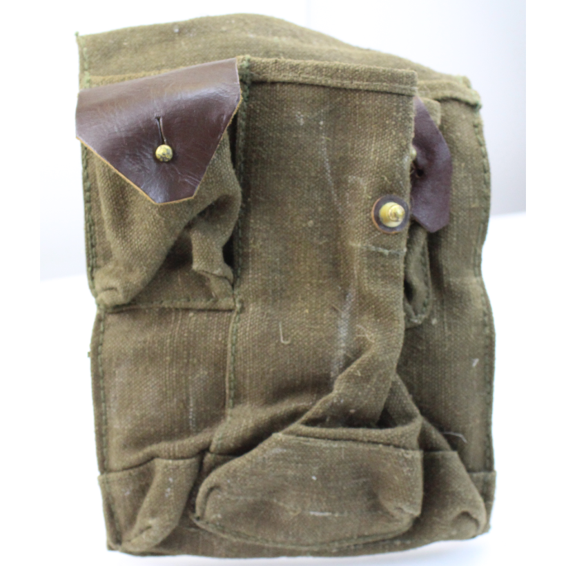Russian Ammo Pouch, AK47, triple, OD green, used Military Surplus