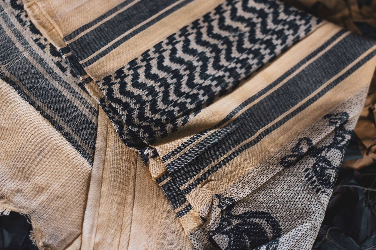 SHEMAGH SCARF - KHAKI-BLACK | Apparel \ Scarves \ Shemaghs ...