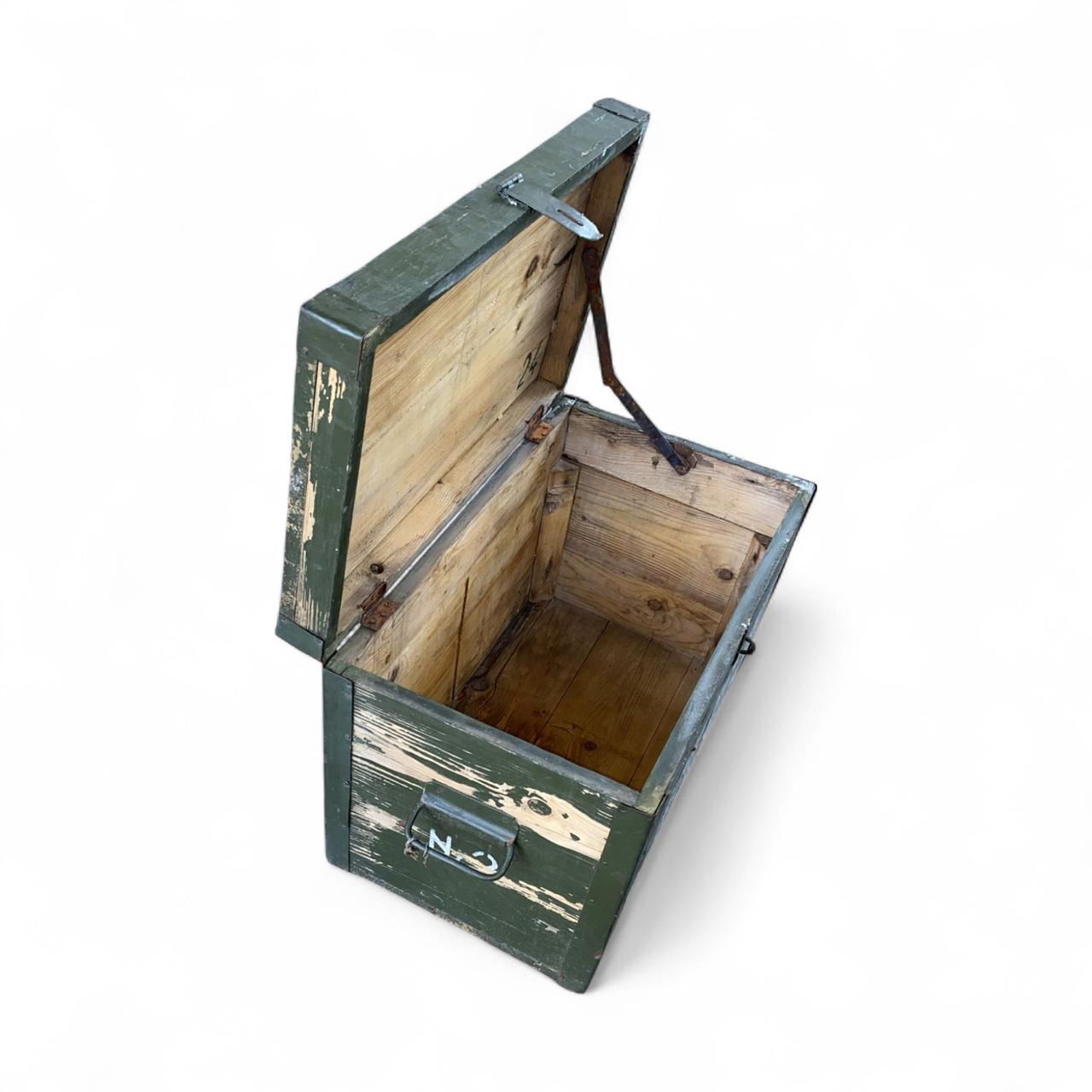 WOODEN MILITARY STORAGE CRATE ROMANIAN ARMY SURPLUS NO.3 65 x 37