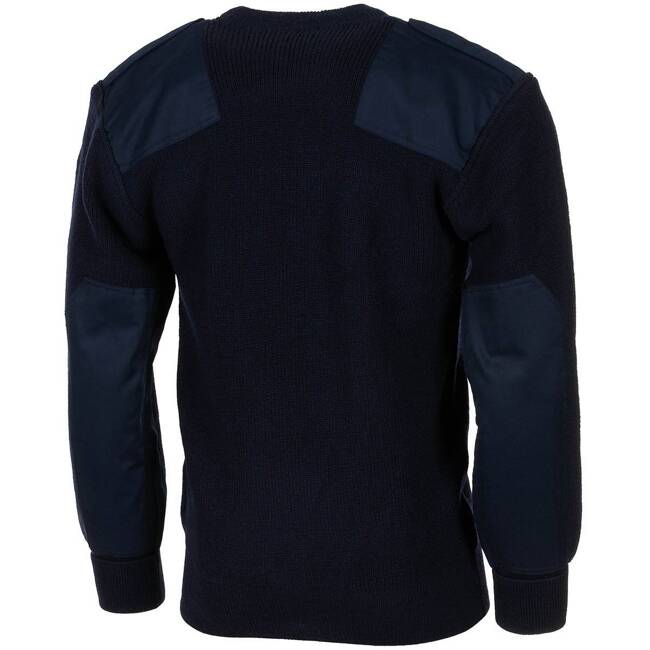 BW PULLOVER - WITH CHEST POCKET - BLUE - MFH