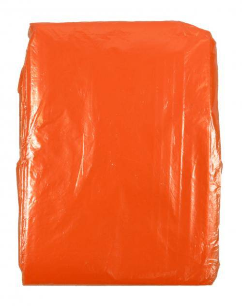 EMERGENCY PONCHO - MILITARY SURPLUS FROM THE GERMAN ARMY - ORANGE - LIKE NEW