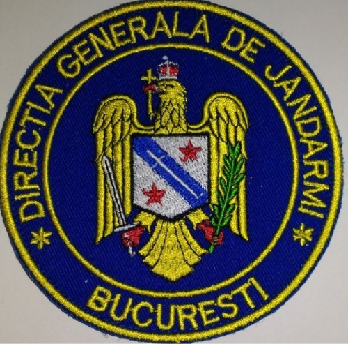 Emblemă Direcția Generală de Jandarmi București, cu aplicare prin coasere   