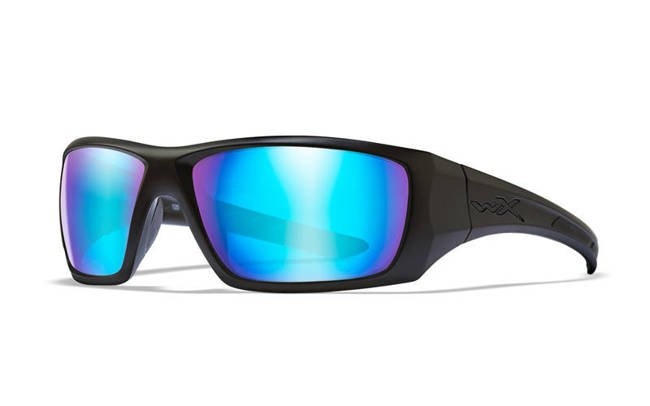 Glasses - Wileyx - NASH Polarized Blue Mirror Matte Black Frame