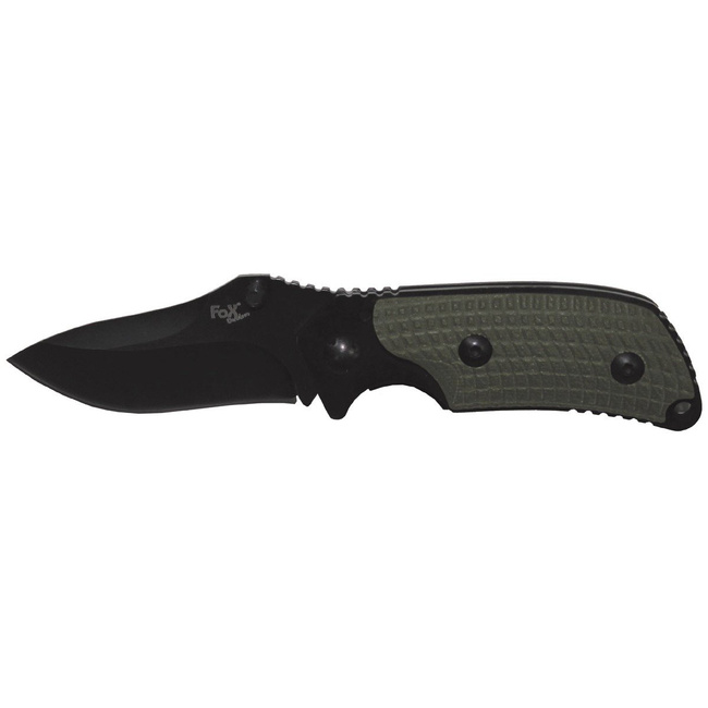 Jack Knife, black, singlehand, OD green handle militarysurplus.eu