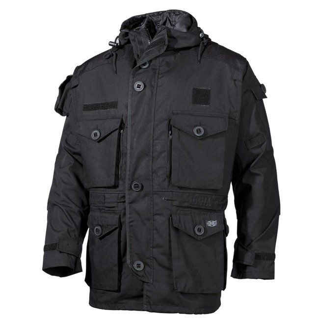MFH commando jacket black Rip-Stop