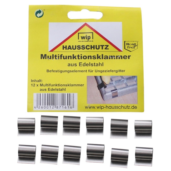 Multifunction Clip "Wip", stainless steel 12-er pack