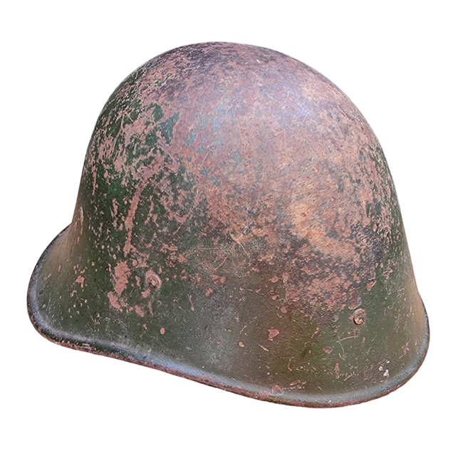 Rare collector's M1939 helmet dutch model, model WW2 34/39 - Surplus Romanian Army - worn, with rust marks