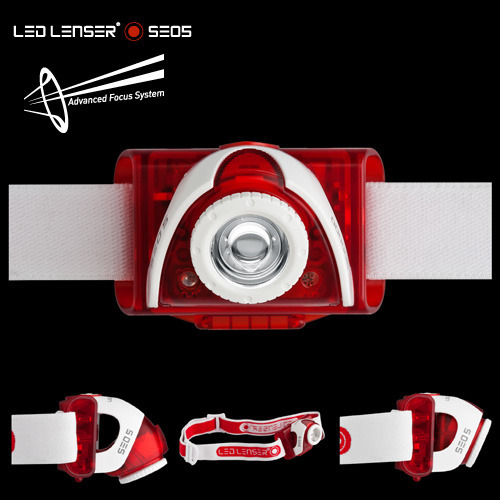 SEO5 red headlamp 180LM 3XAAA 