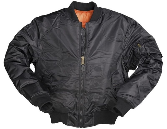 US Black FLIGHT Bomber JACKET MA1® STYLE