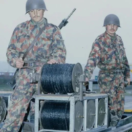 F-2E Field Telephone Cable - Swiss Army Military Surplus - In Good Condition