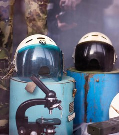 CASCA ORIGINALA A FORTELOR AERIENE FARA MASCA DE OXIGEN - SURPLUS MILITAR ROMANESC - UZATA