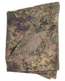 GERMAN CAMO SHELTER HALF - MILITARY SURPLUS - USED