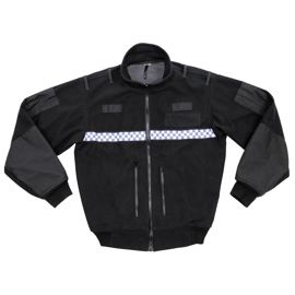 JACHETA BRITANICA - "POLICE" - FLEECE - NEGRU - UTILIZAT