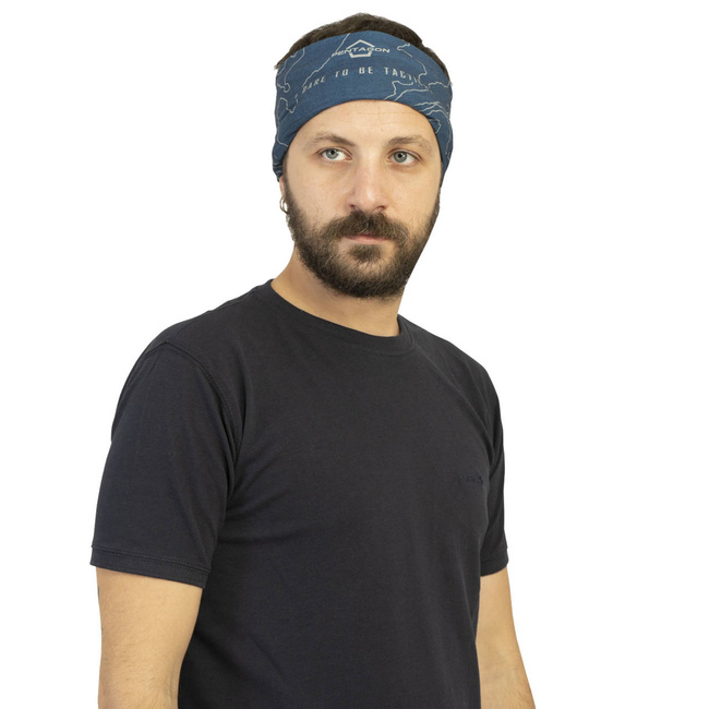 NECK GAITER - "SKIRON TOPOGRAPHIC MAP" - Pentagon® - BLACK