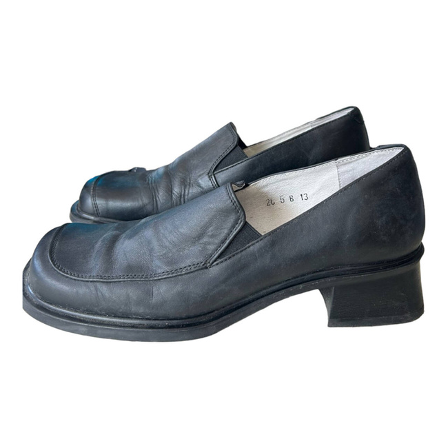 PANTOFI DAMA DIN PIELE NEAGRA - SURPLUS MILITAR DE LA ARMATA ROMANA - IN STARE BUNA