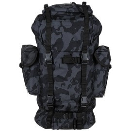 RUCSAC COMBAT BW - TIJĂ DE ALUMINIU - 65 L - MFH® - NIGHT CAMO
