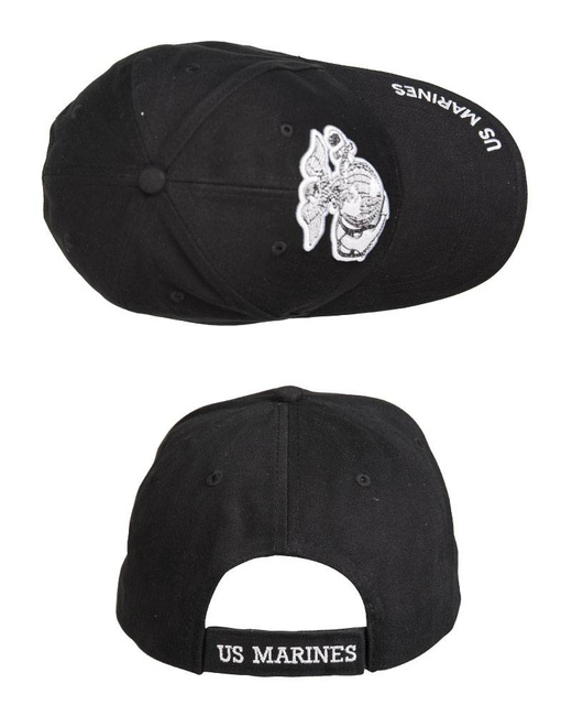 BLACK ′MARINES′ SANDWICH BASEBALL CAP