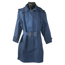 TRENCH COAT, WOMEN S RAINCOAT - ROMANIAN ARMY - PETROL BLUE