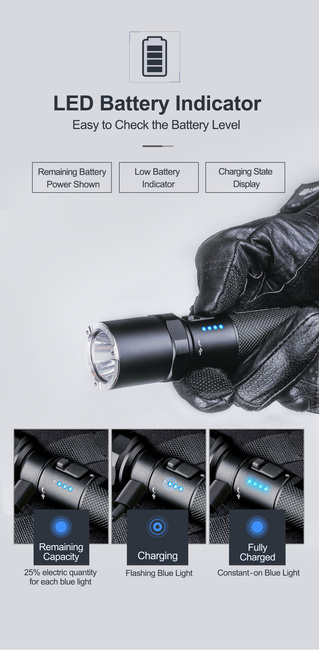 Lanterna tactica puternica P80 Nextorch - Neagra