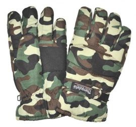 MANUSI WOODLAND CAMO ´THINSULATE´ FINGER W/O KNIT CUFFS