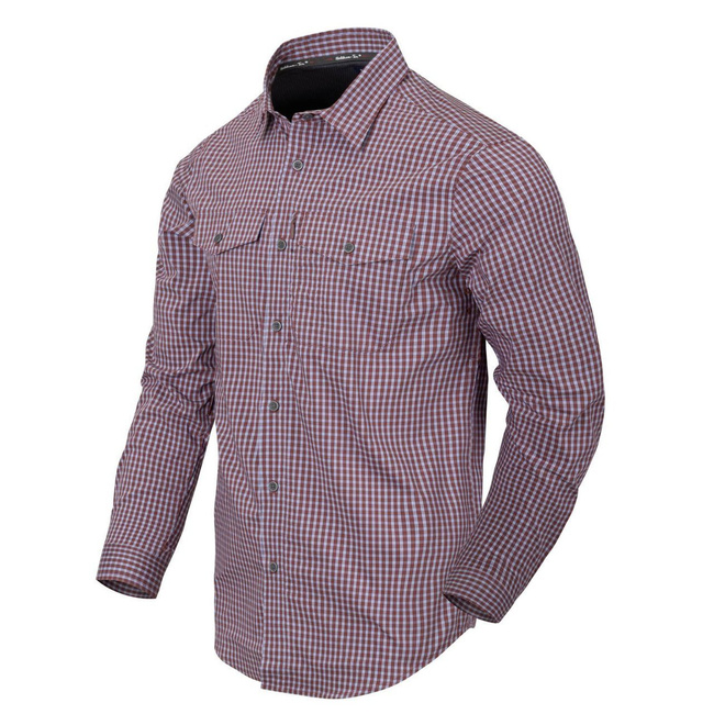 COVERT CONCEALED CARRY SHIRT - SCARLET FLAME CHECKERED - HELIKON